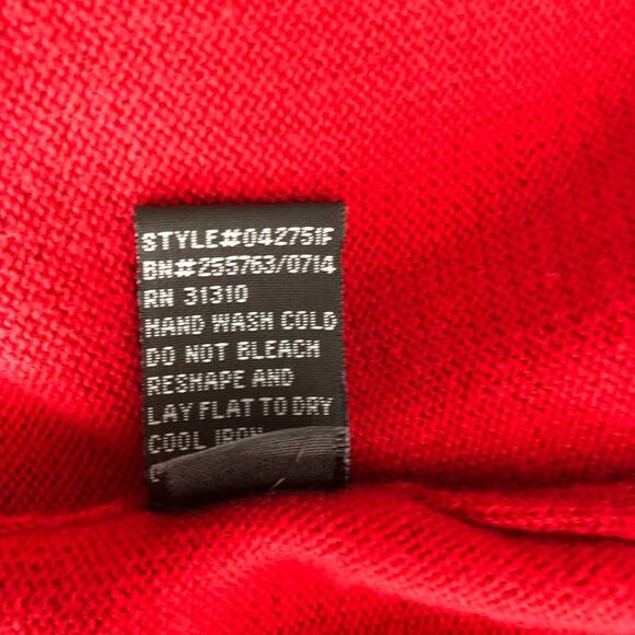 B Design Open Front Red Cardigan Size Medium - Picture 11 of 12